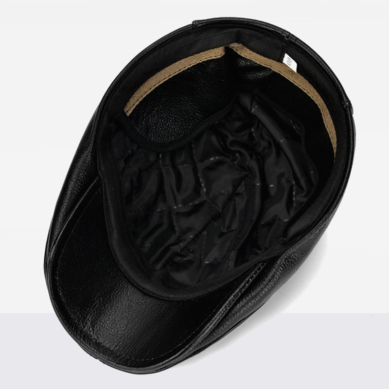 Old Vibes Fitted Leather Flat Ivy Cap Inner view