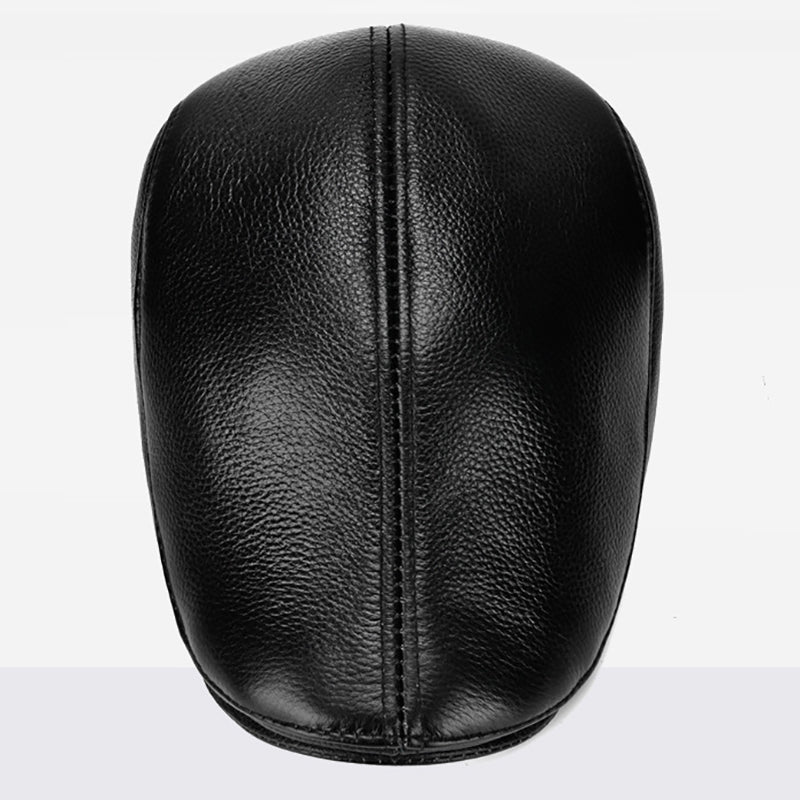 Old Vibes Fitted Leather Flat Ivy Cap Top view