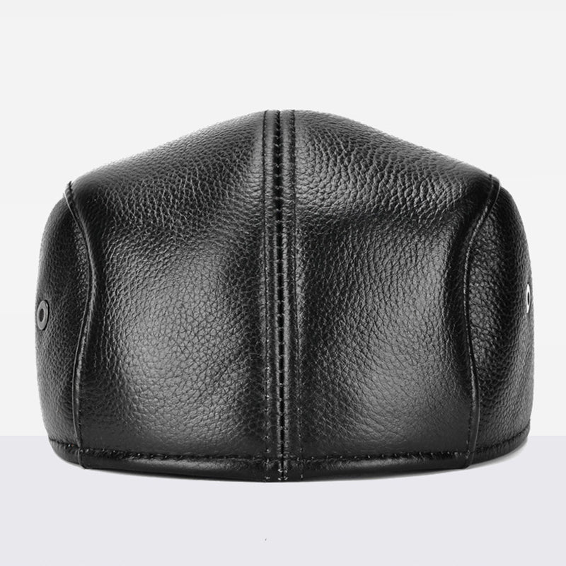 Old Vibes Fitted Leather Flat Ivy Cap back view