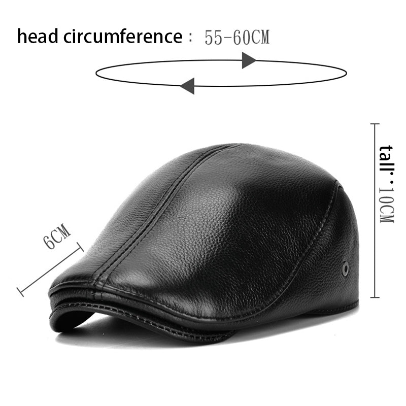 Old Vibes Fitted Leather Flat Ivy Cap measurements