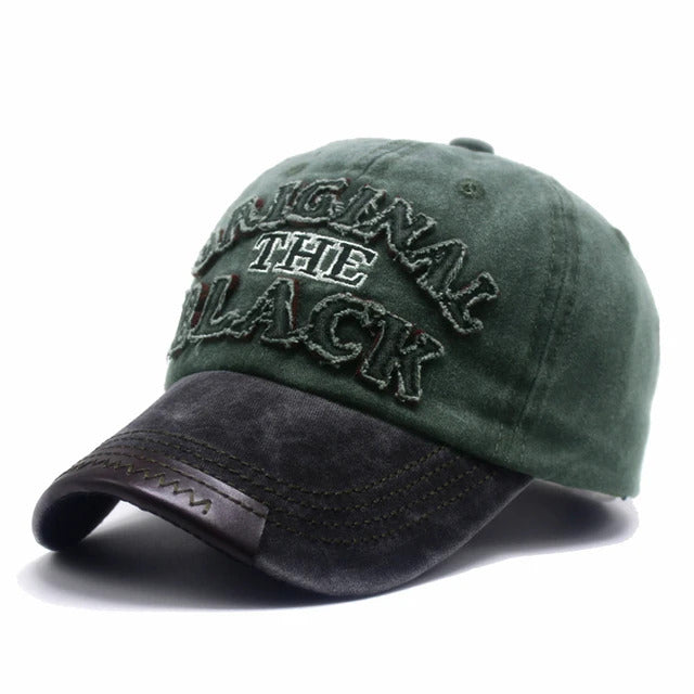 Original The Lack Washed Baseball Cap - Black Army Green