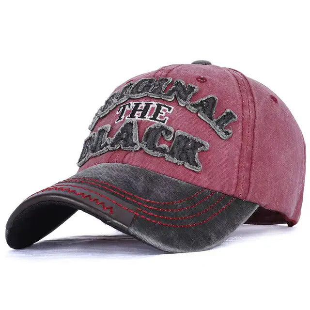 Original The Lack Washed Baseball Cap - Black Red