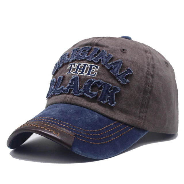 Original The Lack Washed Baseball Cap - Navy Blue Coffee