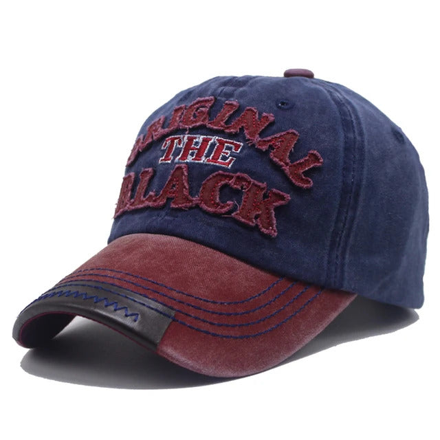 Original The Lack Washed Baseball Cap - Red Navy Blue