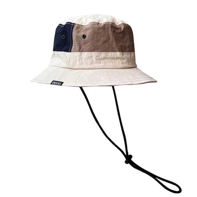 Outdoor Chin Strap Bucket Hat – Beige