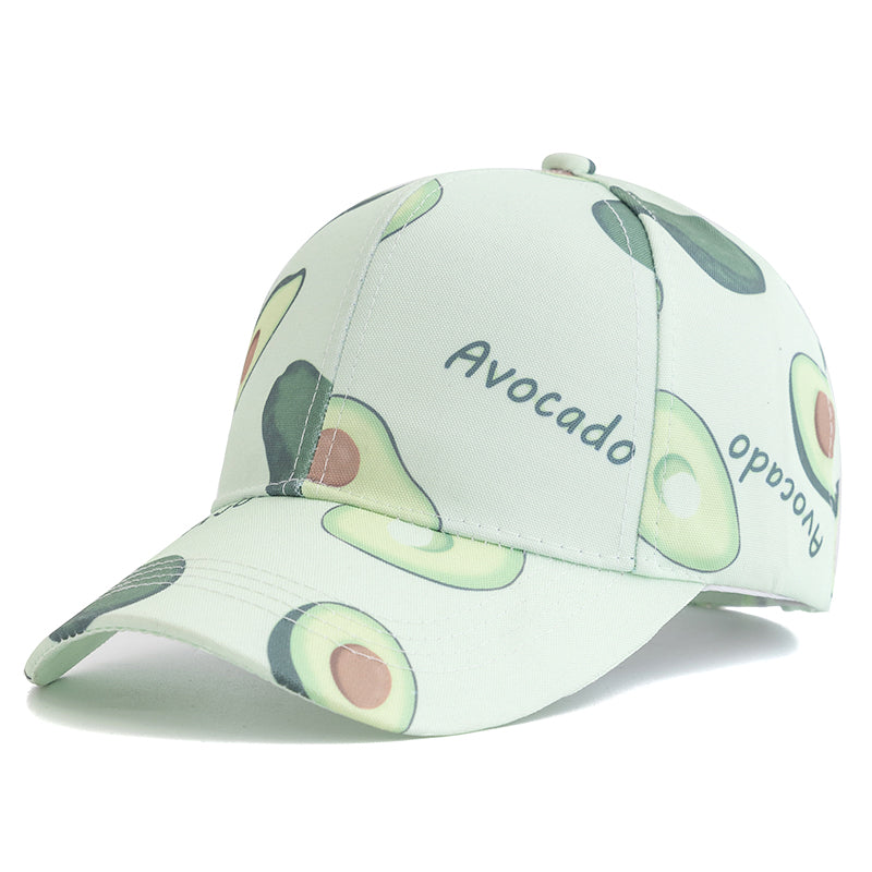 Paradise Print Baseball Cap  - Avocado Green   