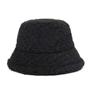 Plush Fleece Bucket Hat - Black