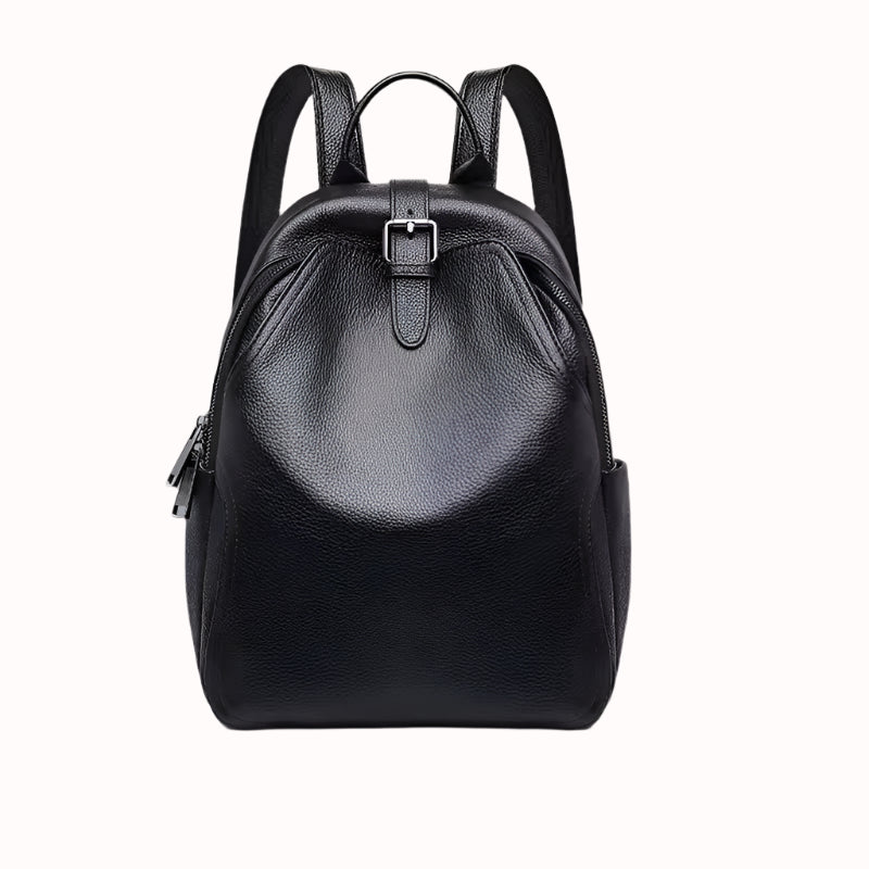 PrimeCraft Leather Backpack For Women - Black