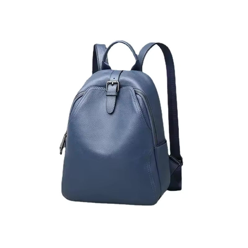 PrimeCraft Leather Backpack For Women - Blue