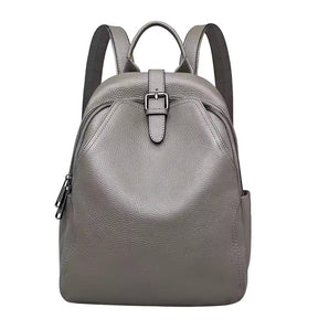 PrimeCraft Leather Backpack For Women - Gray