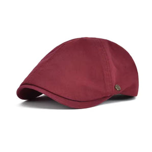 Refined Edge Flat Cap - Red 