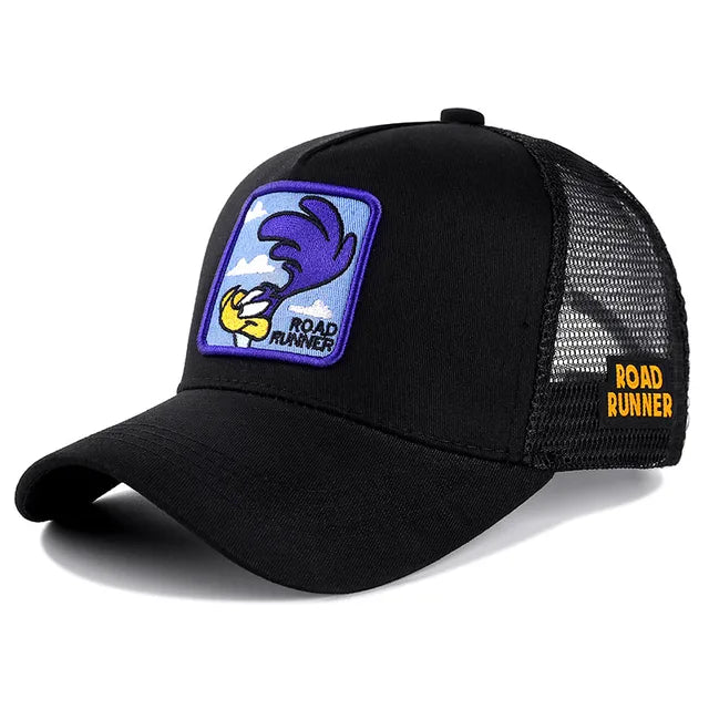 Road Runner Patch Trucker Hat - Black