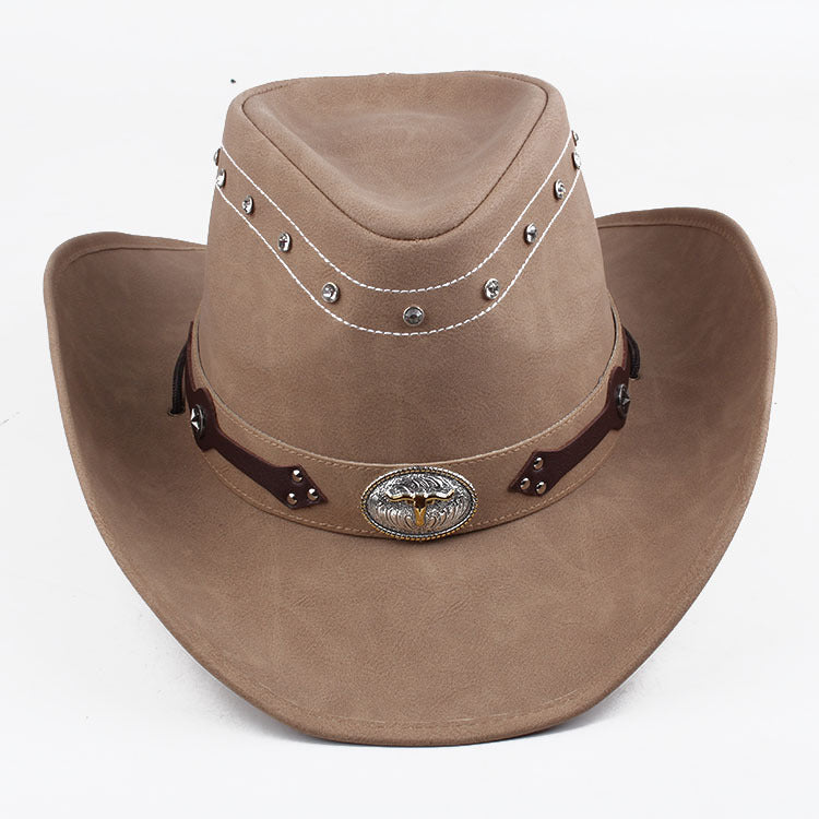 Rogue Rider Leather Cowboy Hat - Front