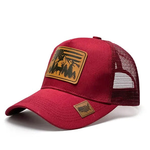 Rustic Terrain Trucker Cap - Red