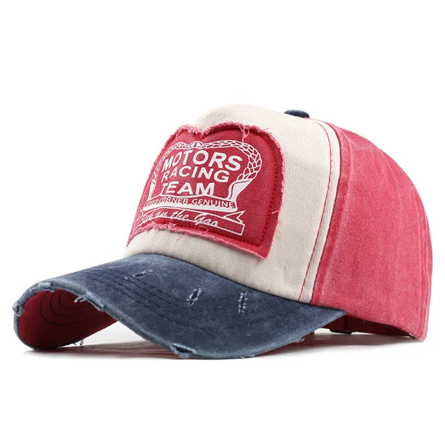 Retro Motors Racing Team Baseball Cap - Fushia