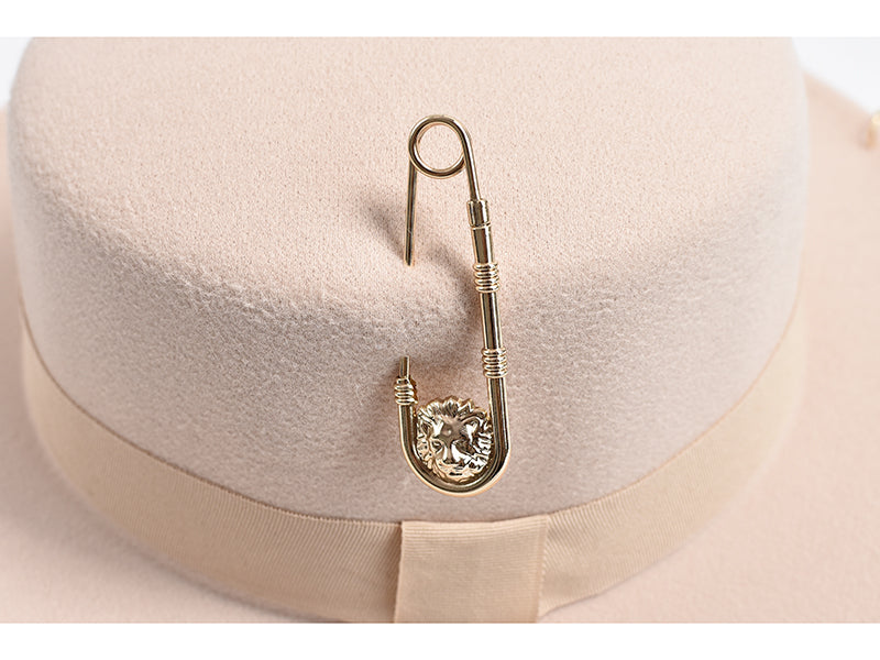 Fedora Hat With Golden Grace Chain - Fushia