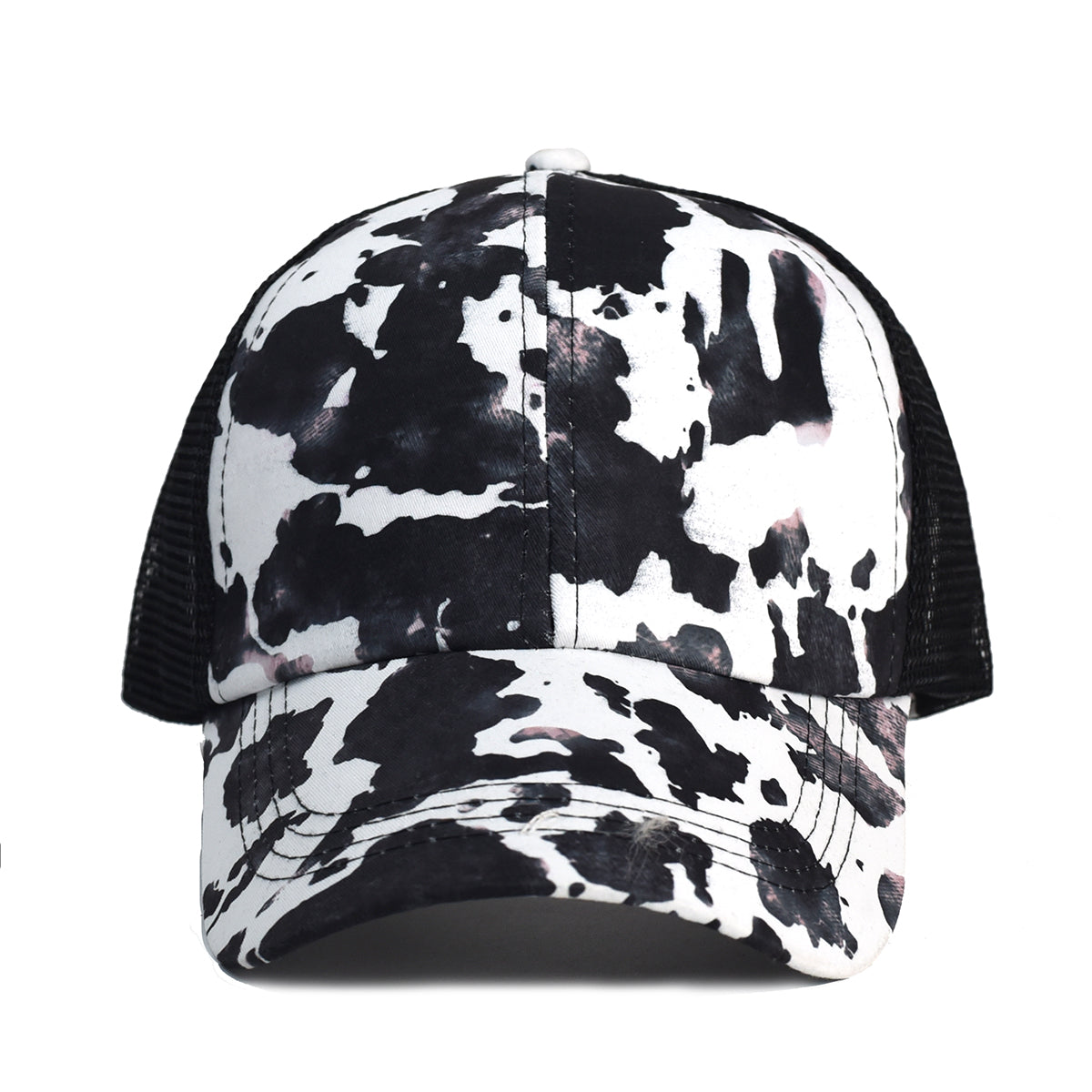 Cow Print Trucker Hat - Fushia