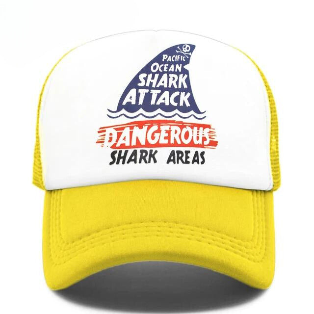 Shark Attack Adventure Trucker Hat - Yellow