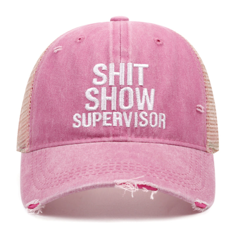 Shit Show Super Funny Trucker Hat - Pink