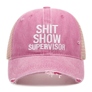 Shit Show Super Funny Trucker Hat - Pink