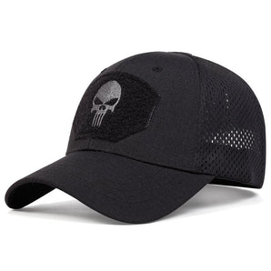 Skull Patch Trucker Hat - Black