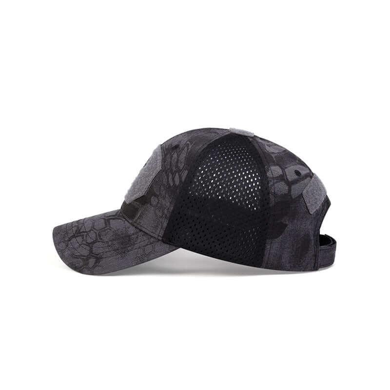 Skull Patch Trucker Hat Side Pic Serpentine Dark Gray