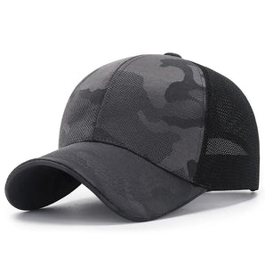 Sleek Camouflage Trucker Hat  - Grey 