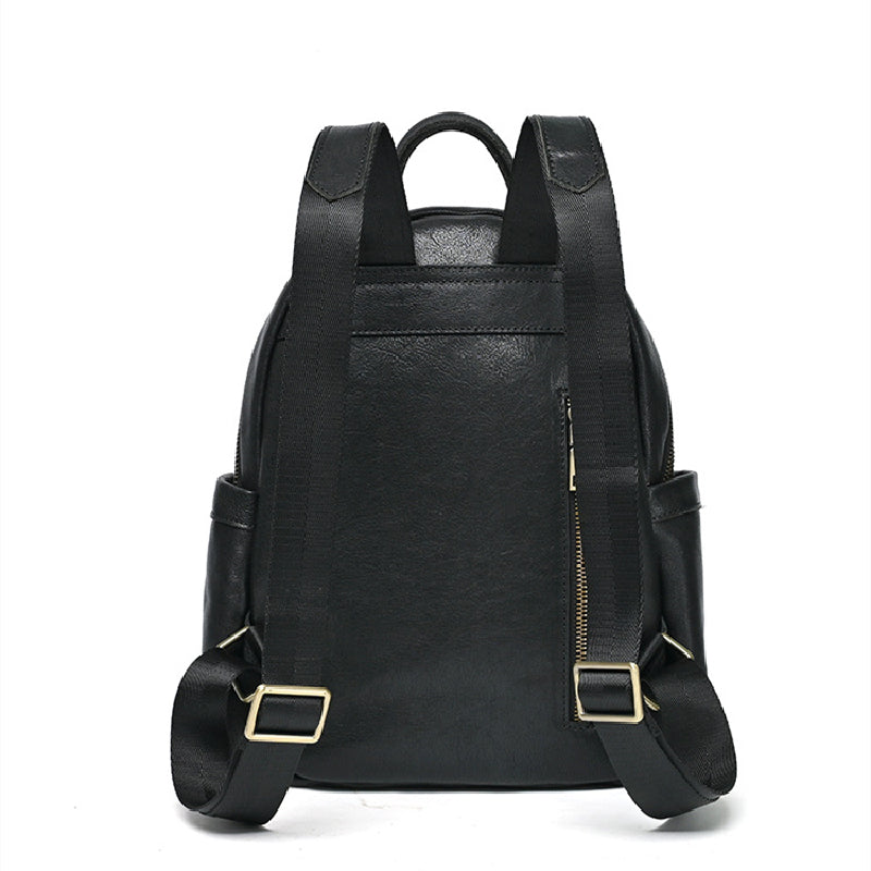 Sleek & Stylish Women’s Leather Backpack for Women - Back