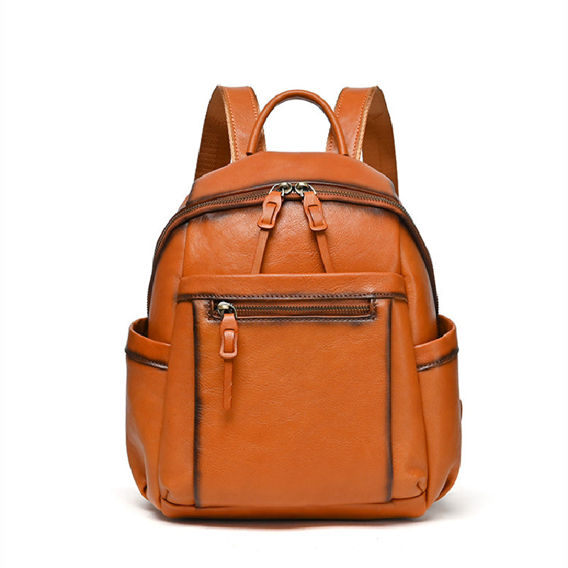 Sleek & Stylish Women’s Leather Backpack for Women - Brown 