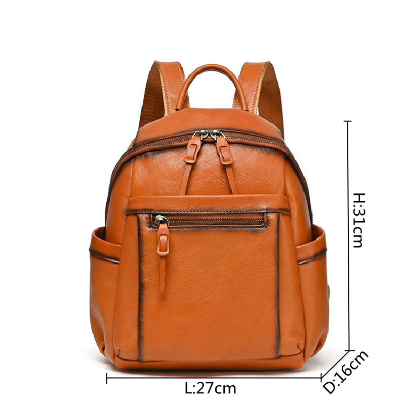 Sleek & Stylish Women’s Leather Backpack for Women - Size