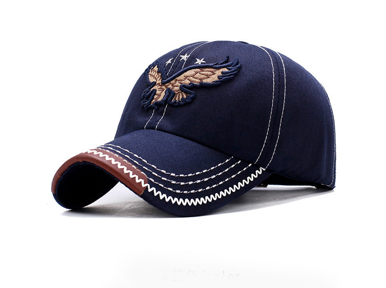 Soaring Eagle Embroidered Baseball Cap - Blue 