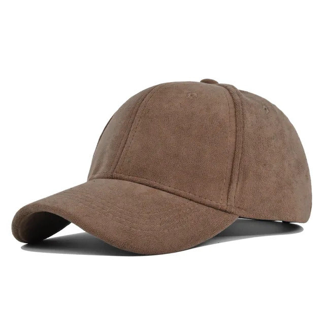 Soft Suede Ball Cap - Brown 