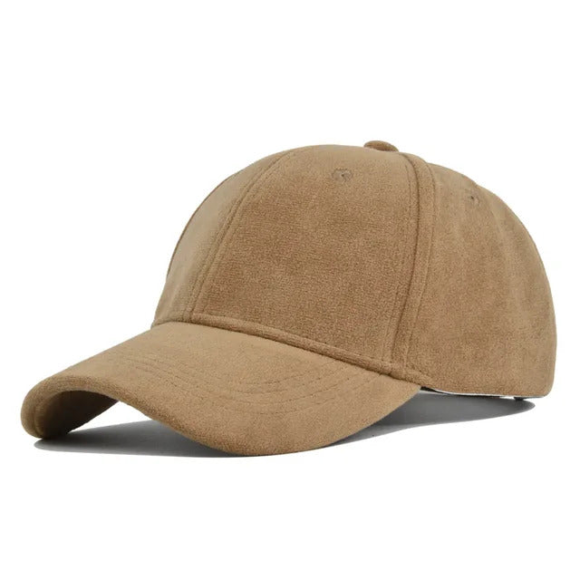 Soft Suede Ball Cap - Light Brown 