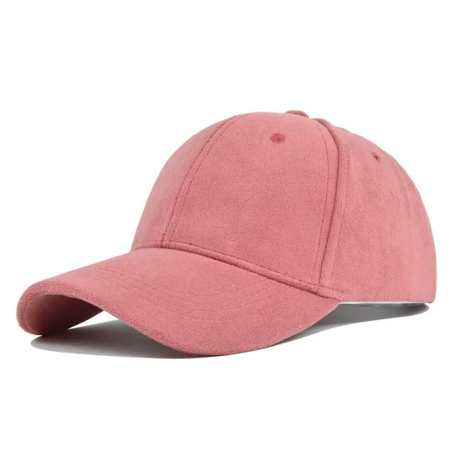 Soft Suede Ball Cap - Pink
