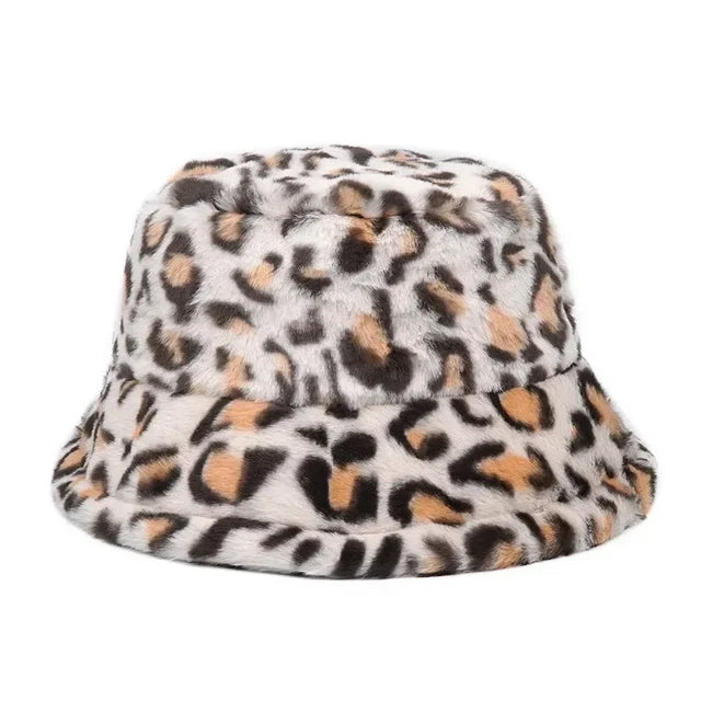 Speckled Faux Fur Bucket Hat - 4