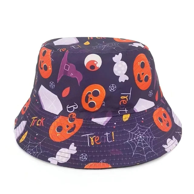 Spooky Pumpkin Glow Bucket Hat - Style: 11