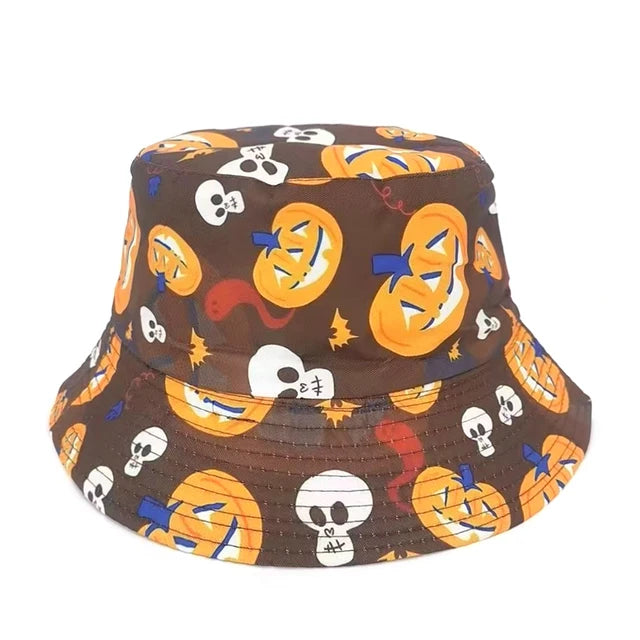 Spooky Pumpkin Glow Bucket Hat - Style: 13