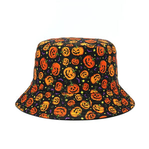Spooky Pumpkin Glow Bucket Hat - Style: 2