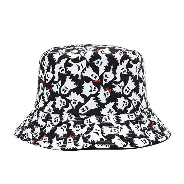 Spooky Pumpkin Glow Bucket Hat - Style: 3
