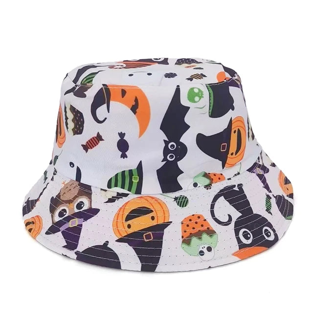 Spooky Pumpkin Glow Bucket Hat - Style: 4