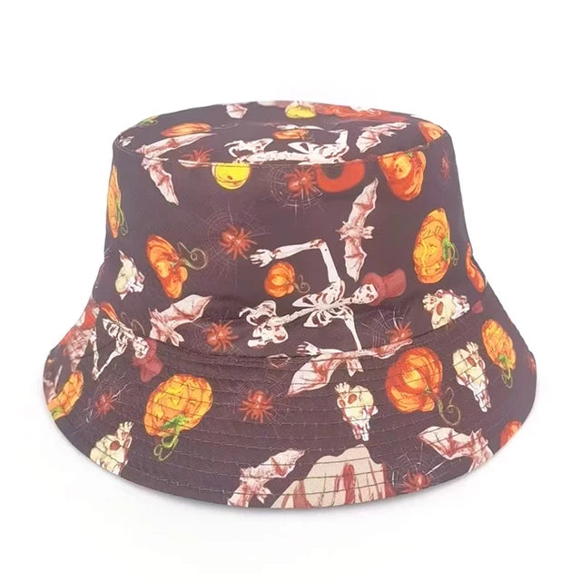 Spooky Pumpkin Glow Bucket Hat - Style: 5