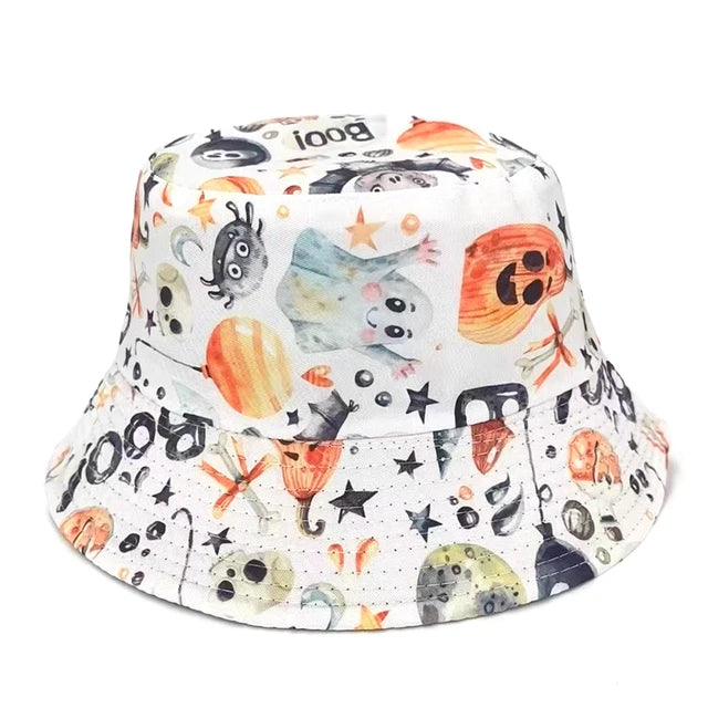 Spooky Pumpkin Glow Bucket Hat - Style: 7