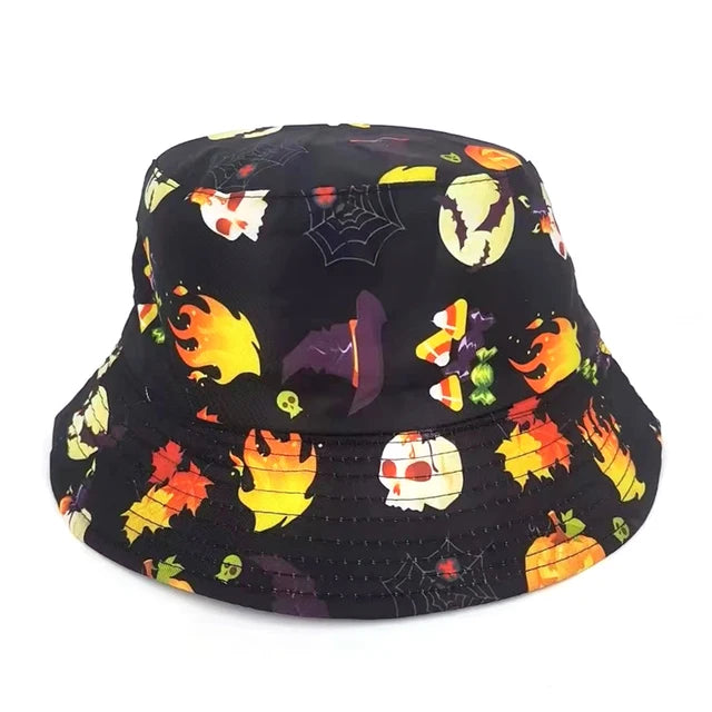 Spooky Pumpkin Glow Bucket Hat - Style: 8