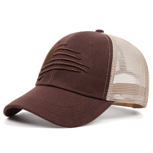 Stylish Mesh Trucker hat with Claw Design - Brown Hat