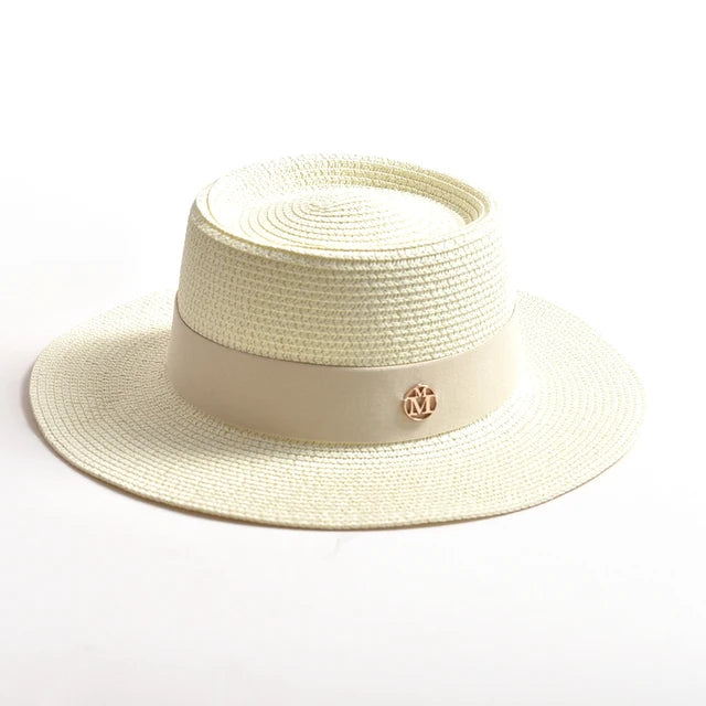 Sunny Escape Women’s Summer Straw Hat - Milk