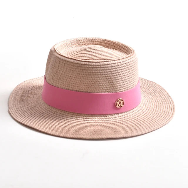 Sunny Escape Women’s Summer Straw Hat - Light Pink