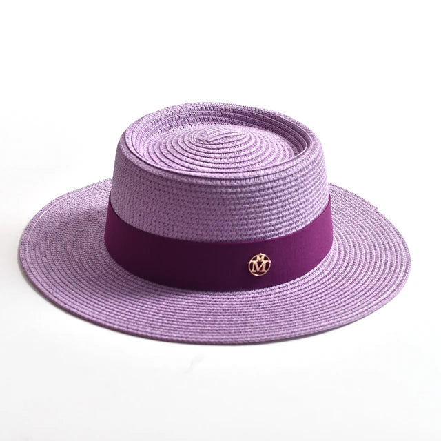 Sunny Escape Women’s Summer Straw Hat - Purple