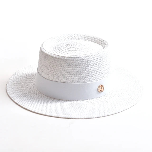 Sunny Escape Women’s Summer Straw Hat - White