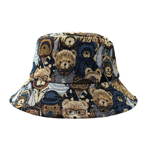 Teddy Bear Bucket Hat – Blue