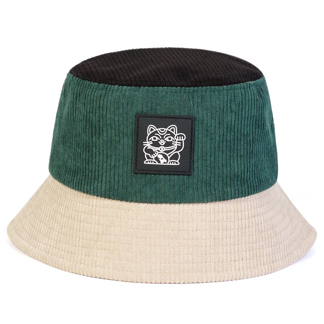 The Lucky Cat Sun Bucket Hat - Beige